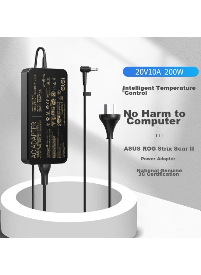 Elei Asus 20v10a Tianxuan 2 200w Moba New Ice Blade Fa506qrm58 Charging Cable Power Adapter 200w Charger High-power Laptop 6.0*3.7 - Image 1