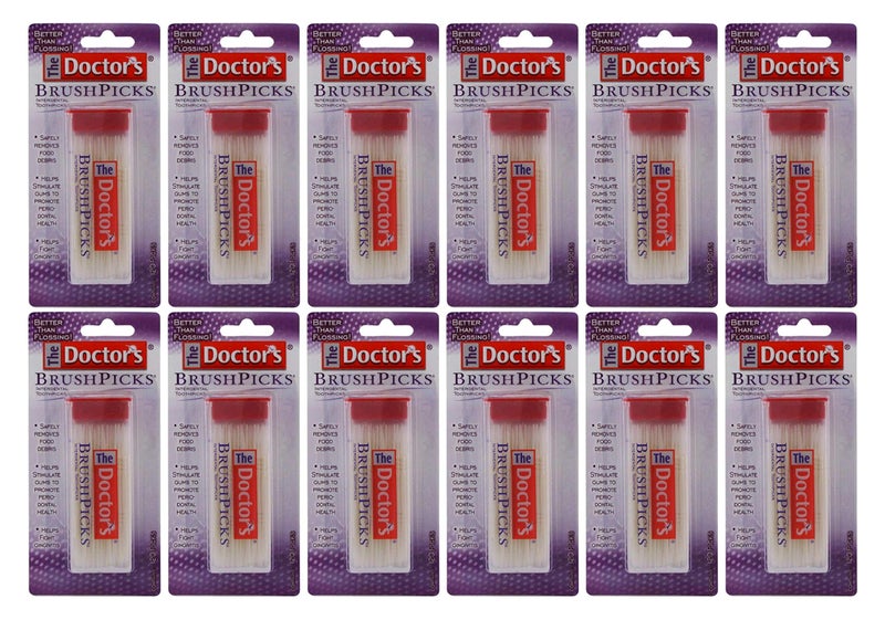 The Doctors BrushPicks Interdental Toothpicks Helps Fight Gingivitis 120 Picks Pack of 12