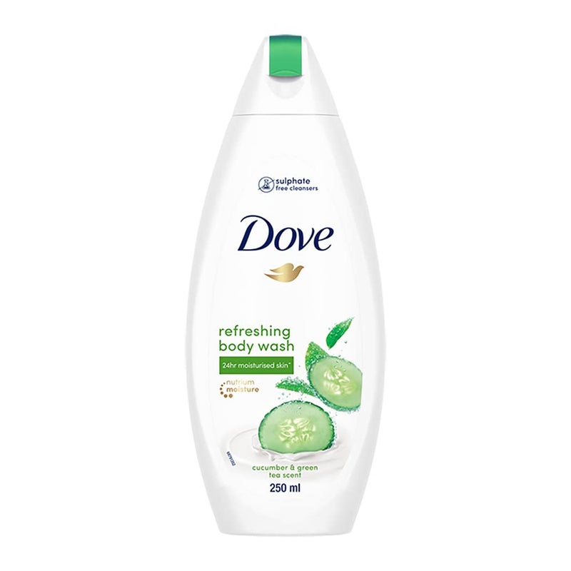 Dove Dove Refreshing Body Wash With Refreshing Cucumber And Green Tea Scent For All Skin Type Smoother Skin 250 ml - Image 1