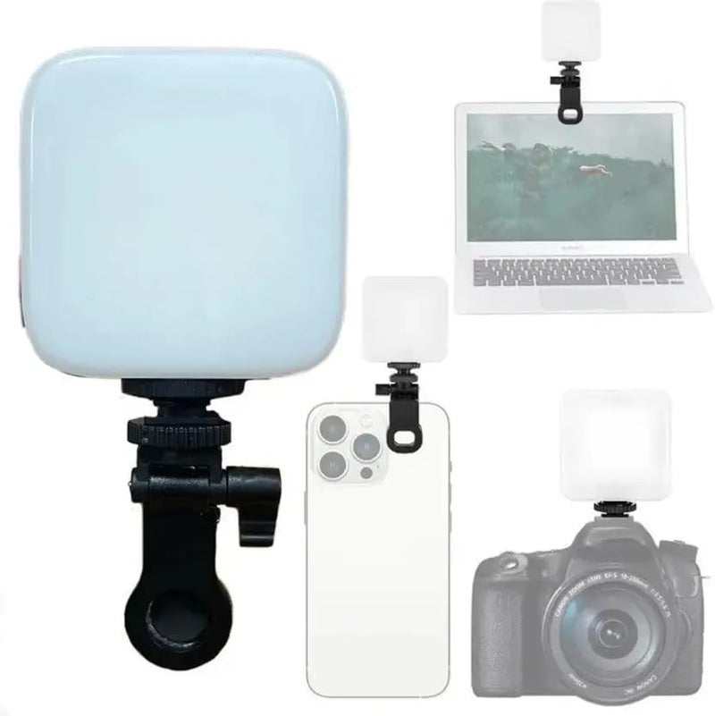 Hold Up LED Video Light for Phone, Camera, Laptop, Meeting, Photography, and Lighting, 360° Rotation, Rechargeable with Clip & Type C, Dimmable & Rechargeable - Image 1