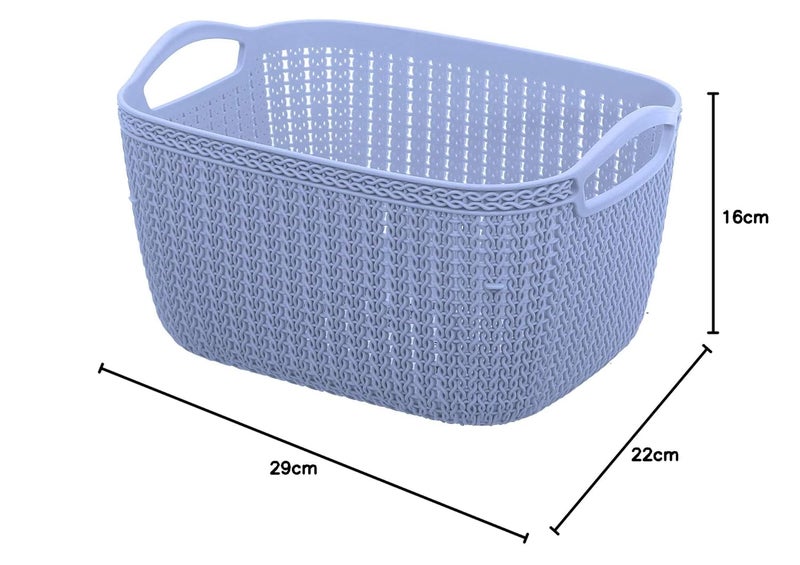 Kuber Industries Unbreakable Plastic 2 Pieces Multipurpose Large And Medium Size Flexible Storage Baskets/Fruit Vegetable Bathroom Stationary Home Basket with Handles (Grey) -CTKTC39348,standard - Image 5