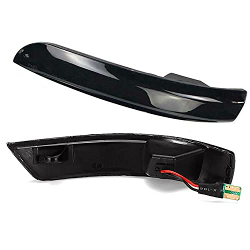 csslyzl Sequential Blinker Car Rear View Mirror Side Marker Lights LED Turn Signal Lamp Assembly Replacement For Ford Kuga Escape Ecosport 2013-2018,C-Max 2013-2017, Focus 2012-2018 Smoked Lens - Image 3