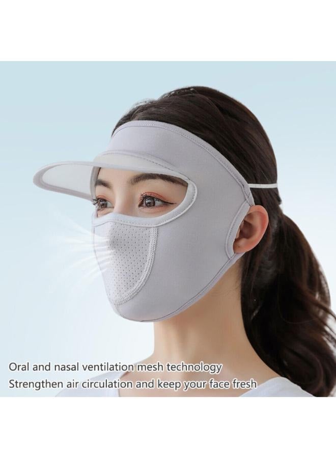Women Face Cover Mask with Hat Brim for Riding Traveling Outdoor Sports  - Image 2