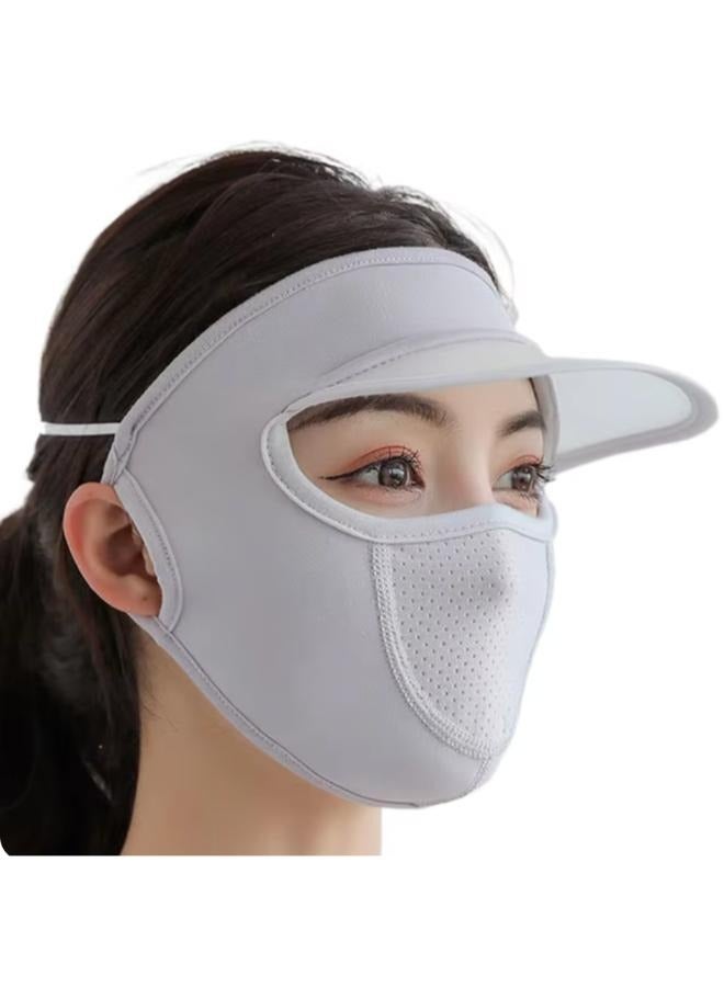 Women Face Cover Mask with Hat Brim for Riding Traveling Outdoor Sports  - Image 1