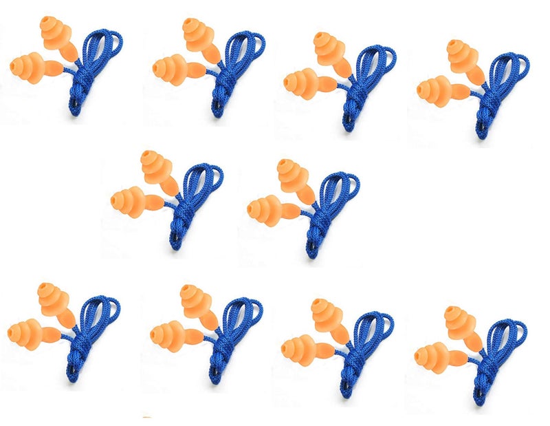 3M 1270 Corded Reusable Noise Reduction Earplug (Pack of 10) by Rajvir International - Image 1