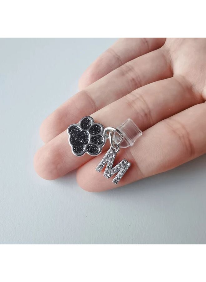 Cute Black Letter H Dust Plug For Type C And iPhone Port Protection - Image 5