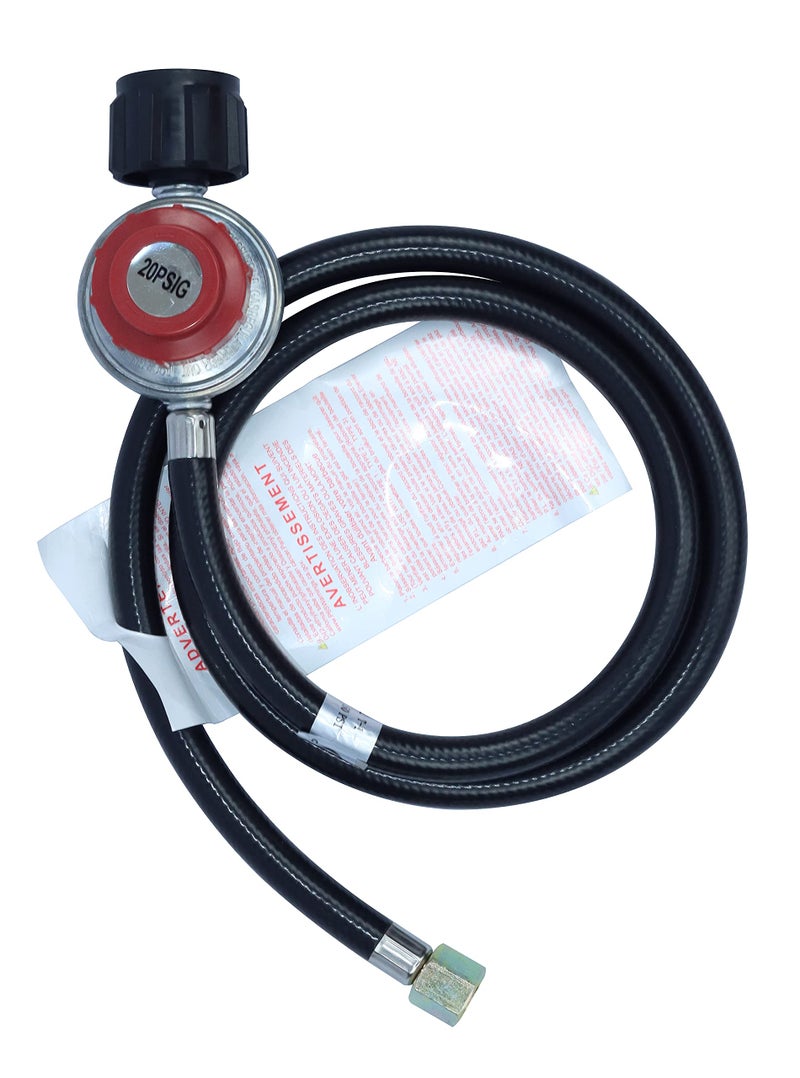 METER STAR 41,000 BTU 10 Jets Homemade Cast Iron Burner Assembly Flame Control System and High Pressure Regulator with Hose for DIY Forge Pizza Oven Turkey Fryer Accessories - Image 4