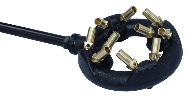 METER STAR 41,000 BTU 10 Jets Homemade Cast Iron Burner Assembly Flame Control System and High Pressure Regulator with Hose for DIY Forge Pizza Oven Turkey Fryer Accessories - Image 3