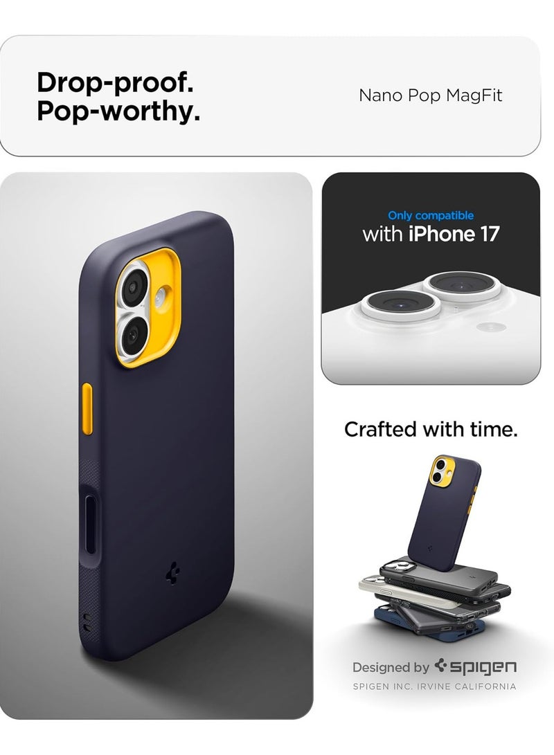 Spigen Nano Pop MagFit iPhone 17 MagSafe Case Cover Mil Grade - Blueberry Navy - Image 2
