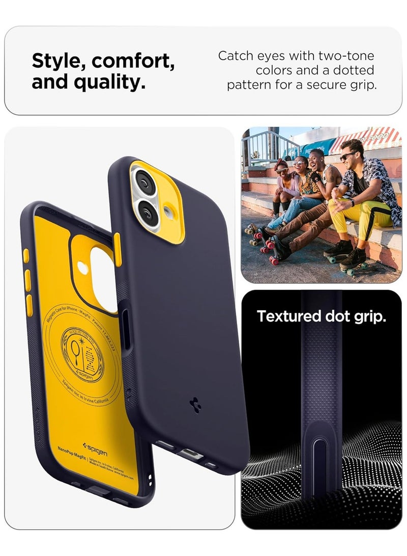 Spigen Nano Pop MagFit iPhone 17 MagSafe Case Cover Mil Grade - Blueberry Navy - Image 4