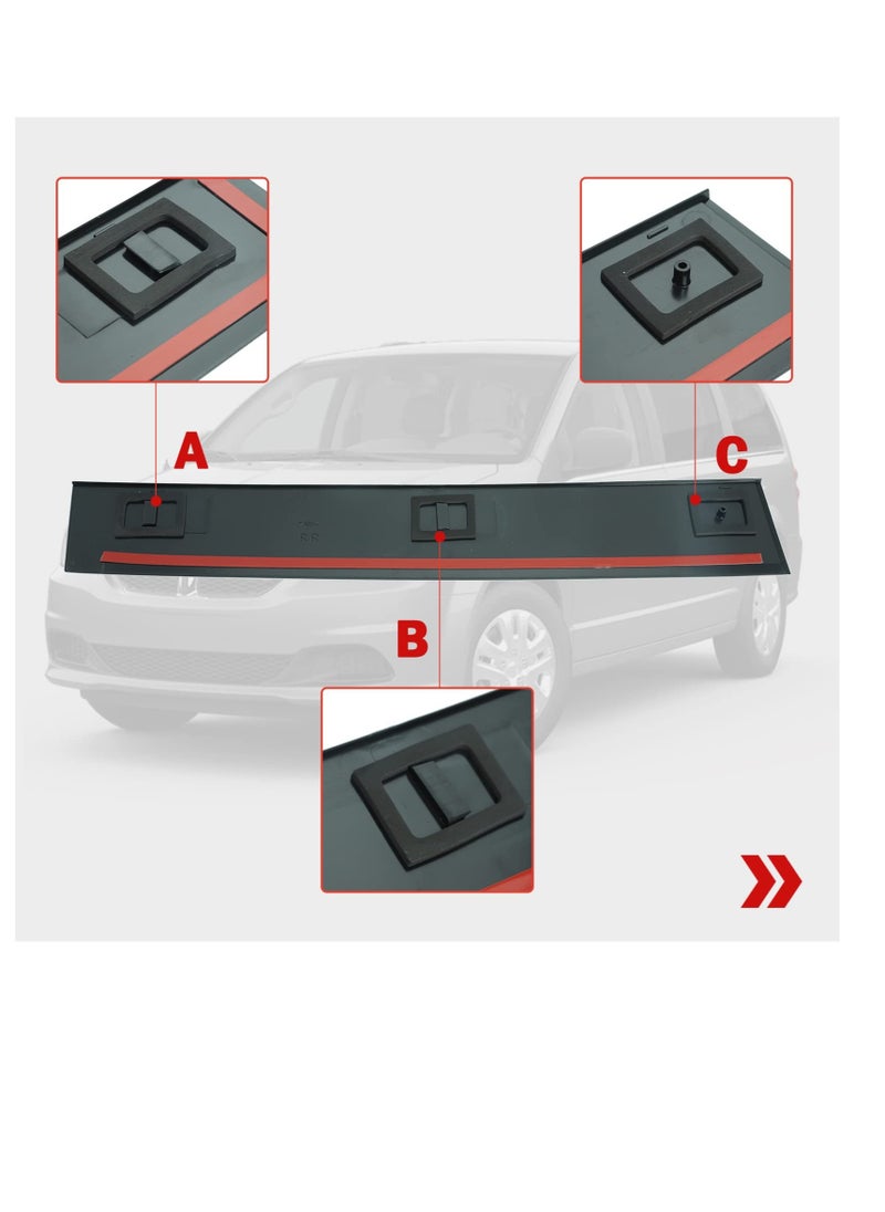 Excefore Car B Pillar Front Door Applique, B Pillar Trim Door Molding, for Front Passenger & Driver Side Windshield Outer Replacement, for Dodge Grand Caravan 2008-2020, Chrysler Town & Country 2008-2016  - Image 4