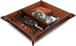 Londo Londo - Leather Tray Organizer - Practical Storage Box for Wallets, Watches, Keys, Coins, Cell Phones and Office  - Image 1