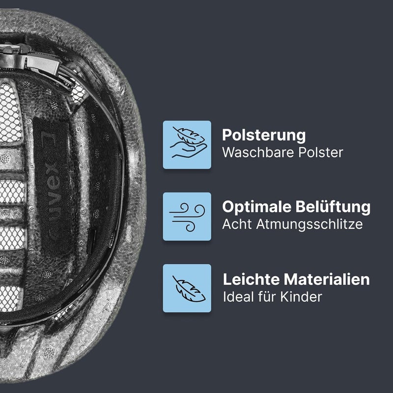 Uvex Kid 2 Bicycle Bike Helmet - Children's Safety Helmet - Integrated Insect Net - Easy Adjustment - Size 46-52 cm, Desert - Image 3