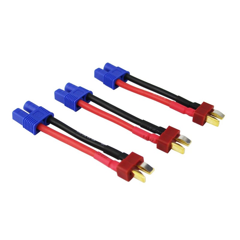 OliYin 3pcs TPlug Style Male to EC3 Female Style Connector Adapter with 14awg 196inch WirePack of 3 - Image 2