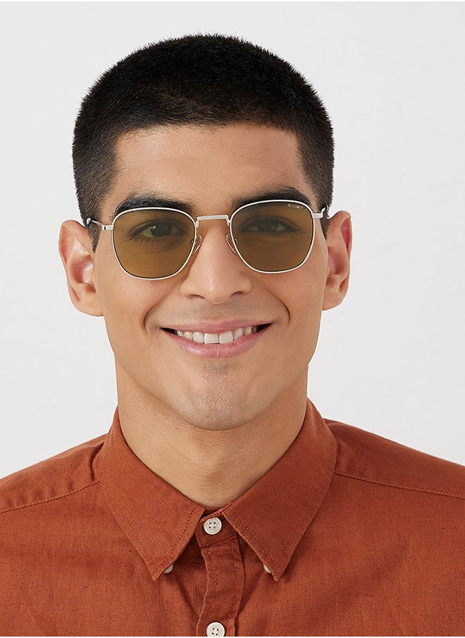 Blackout BlackOut MUST-HAVE,Unisex Sunglasses, Square Sunglasses, UV Protection: UV400 (Silver,Green)  - Image 5