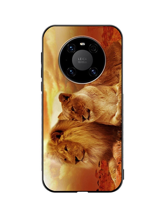 VR CREATIVE Protective Case Cover For Huawei Mate 40 King Queen Of Jungle Design Multicolour - Image 1