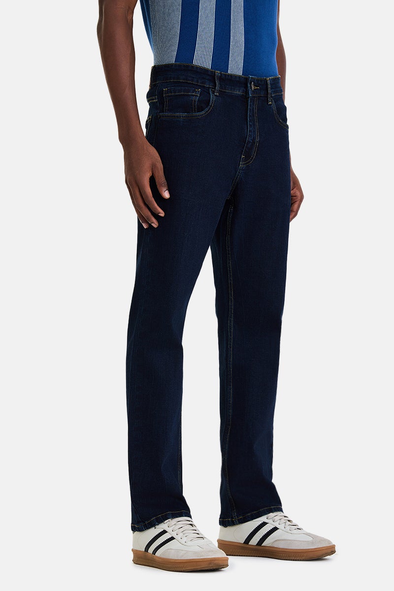 SNITCH Indigo Solid Straight Fit Casual Jeans - Image 4
