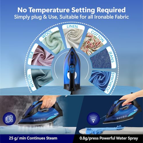 Rico 2200 Watts Japanese Technology Steam Iron with Spray | No Burn Guaranteed | Press Iron Clothing with 2 Ways Auto Shut-Off | 2 Year Replacement Warranty SI2110 - Image 4
