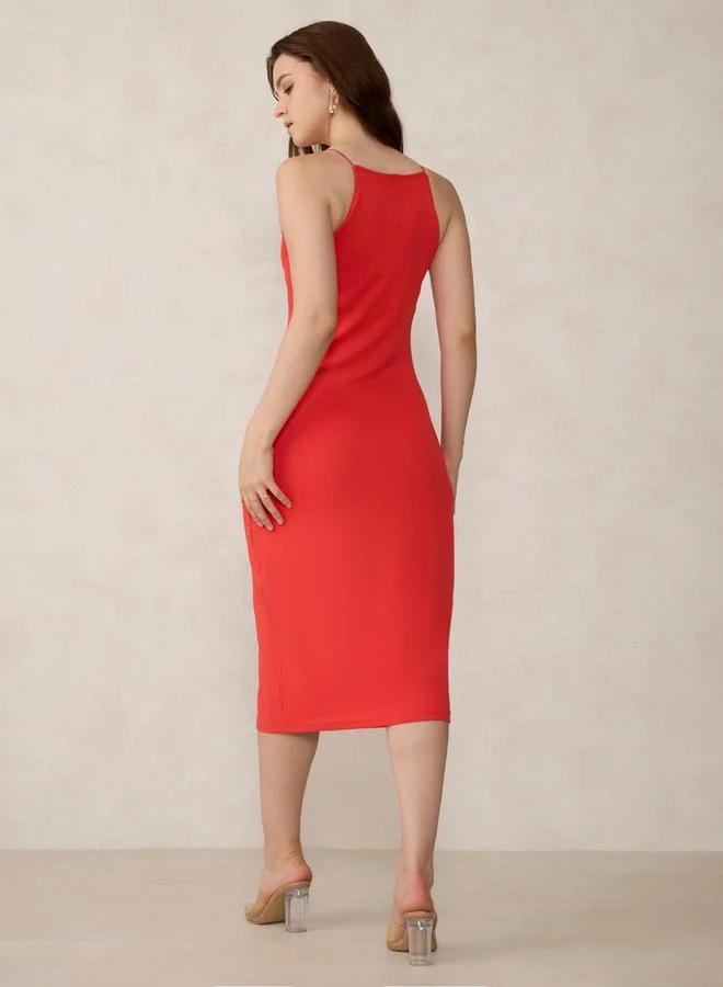 أوجيدر فستان ميدي بديكون بلا أكمام