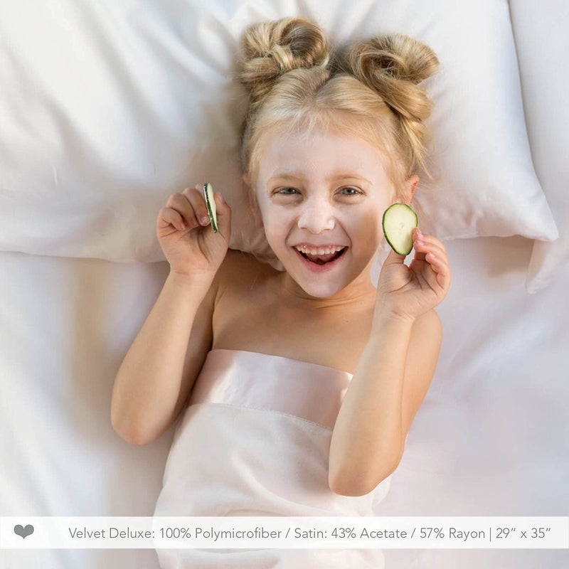 Little Giraffe Baby Blanket - Velvet Soft Blanket with Satin Trim - Baby Stroller Blanket - Newborn Baby Essentials & Baby Gifts - 29x35" - Cream - Image 4