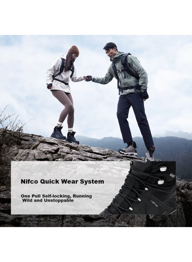 PELLIOT Women'S Outdoor Climbing Shoes Event Waterproof Vibram Anti-Slip Hiking Shoes 125119032 Gray Size 37 - Image 3