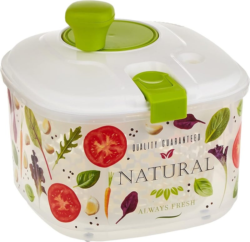 Herevin Decorated Salad Dryer-Vegetables PURPLE-RED, 4.2Lt, 161057-001