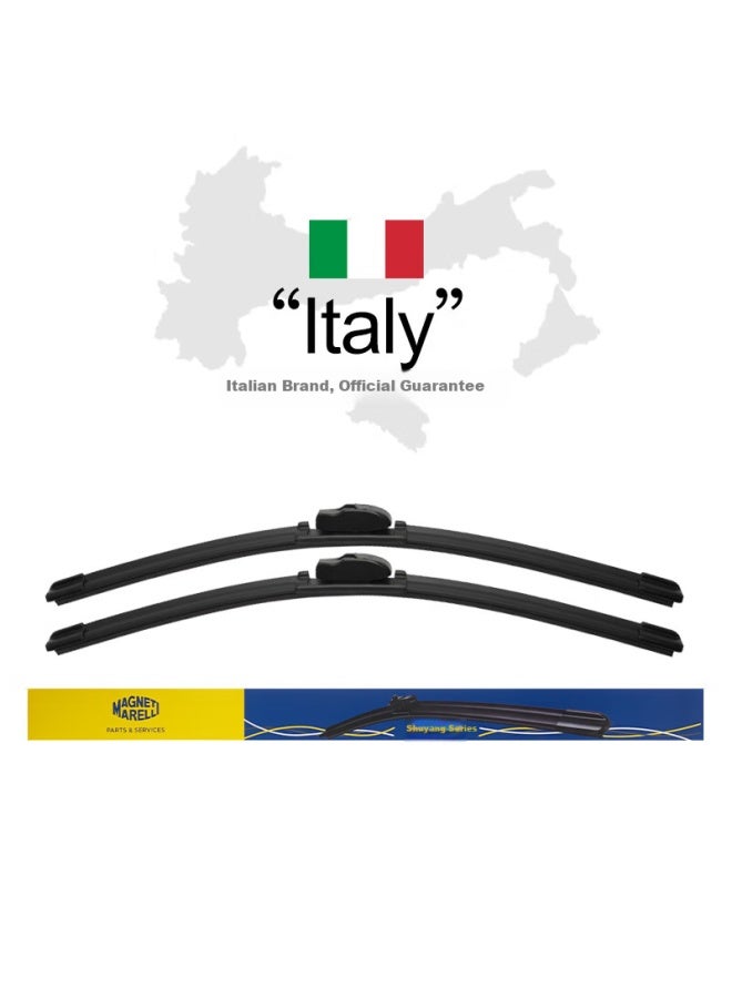 Magneti Marelli Peugeot New 308 (2016 Models)/408 (2014 Models) Windshield Wiper Blades, Rubber Strip Logo Car Wiper Blades, 1 Pair - Image 1