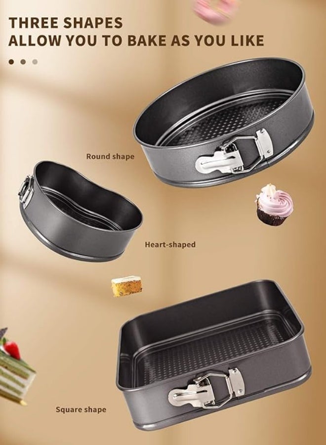 3-piece cake pan set (18, 20, and 23 cm) - Non-stick baking pans with removable stainless steel base for cakes and cheesecakes - Image 5