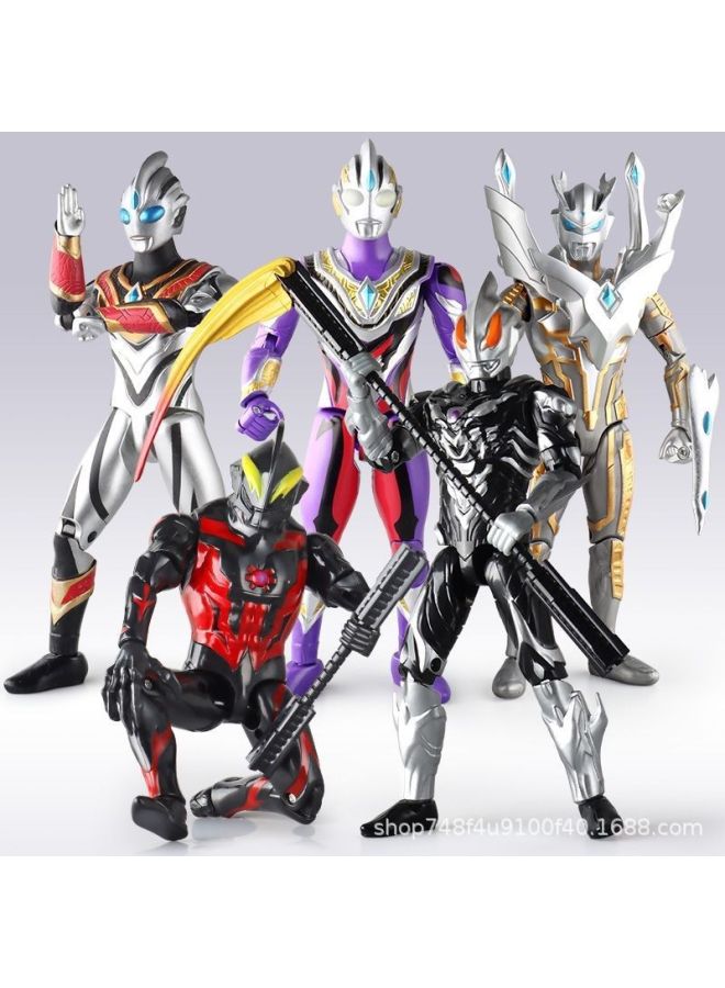 Ultraman Hand-made Spot Gold Cero Beria Geed Tiga Doll Model Stand Kidsren's Toys-Color:Red Lotus Flame Warrior - Image 3
