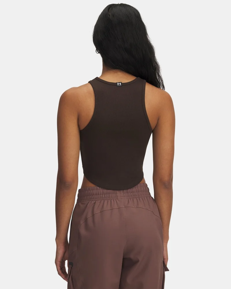 UNDER ARMOUR Brown Women's Rival Rib Tank Top for Women | Best Price UAE