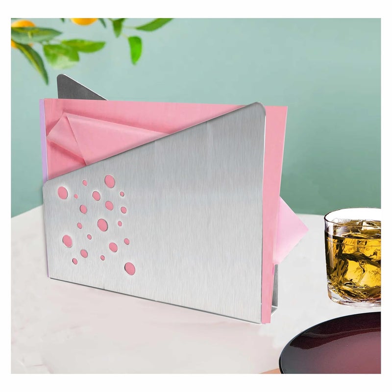 Pure Source India Pure Stainless Steel TissueNapkin Paper Holder for KitchenDining Table Restaurant Cafe Hotels 125 CM Square Small - Image 1