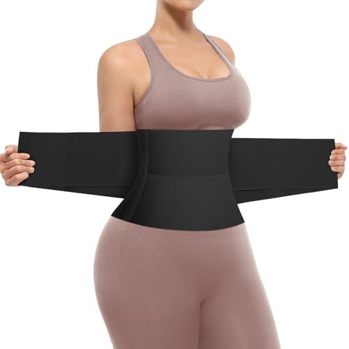 SHAPELLX Waist Trainer for Women Lower Belly Fat Waist Cincher Corset Shapewear Shaper Belt Back Support Belly Wrap Faja Black - Image 1