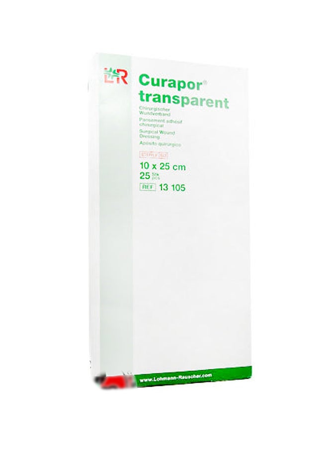 LOHMANN RAUSCHER ضمادة الجروح الشفافة Lr Curapor مقاس 10×25 سم 13105 