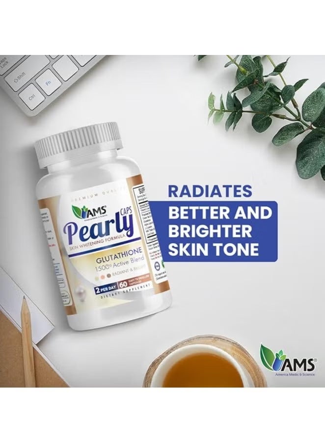 إيه إم إس كبسولات AMS Pearly Skin Whitening Formula Glutathione 60 - Image 3