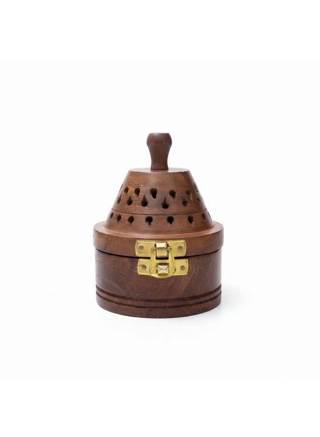 AKDC WOODEN INCENSE BURNER 12cm - Image 1