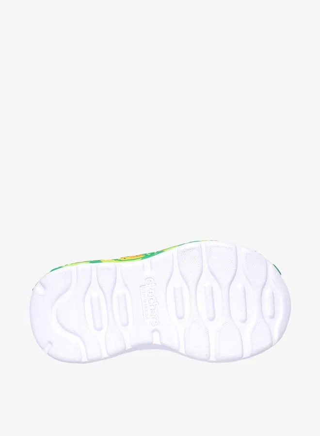 SKECHERS Boys Dino Textured Sneakers With Hook And Loop Closure - Play Scene