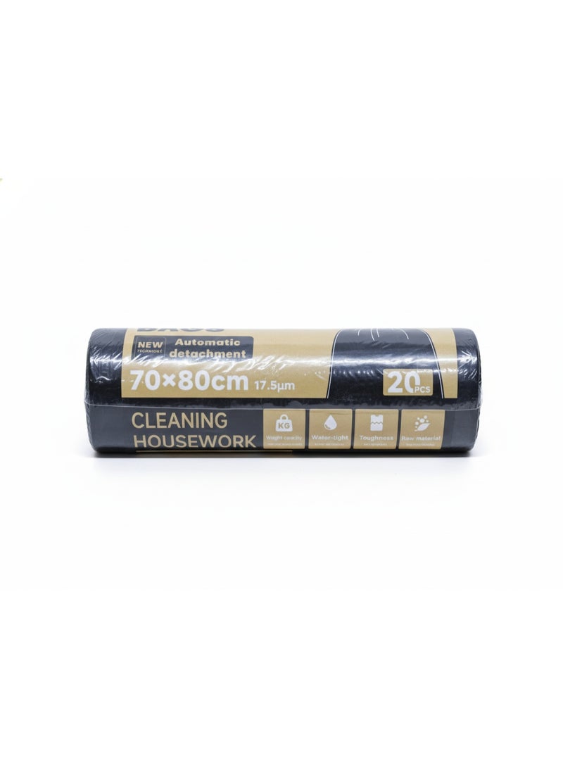 Evva Large Heavy-Duty Garbage Bags with Drawstring – 3 Rolls (60pcs) 70x80cm | 76.7 Liters | Trash Bags for Villas, Offices & Restaurants | Leak-Proof Bin Liners - Image 2