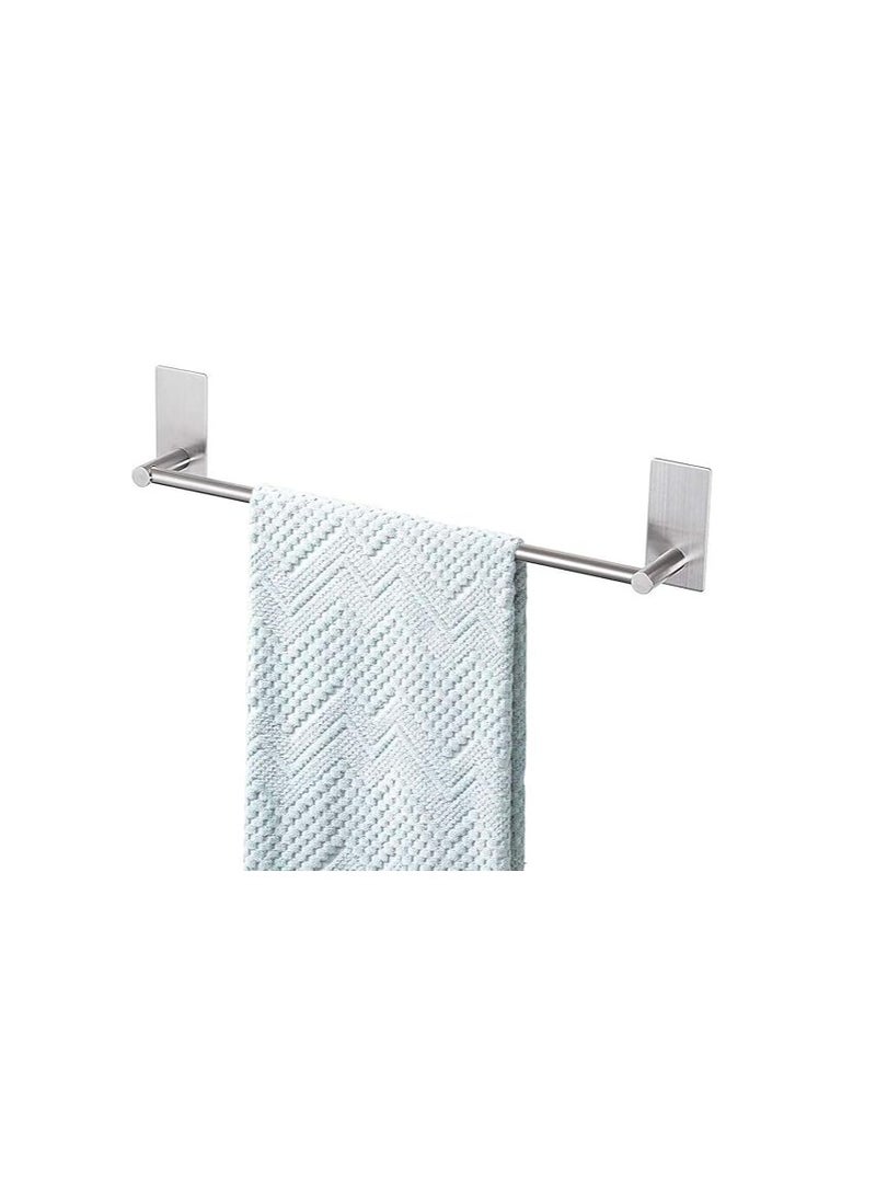 Songtec Bathroom Towel Bar 16-inch, No Drill Stick On Towel Rack, Easy Install with Self-Adhesive, Premium SUS304 Stainless Steel - Brushed Nickle