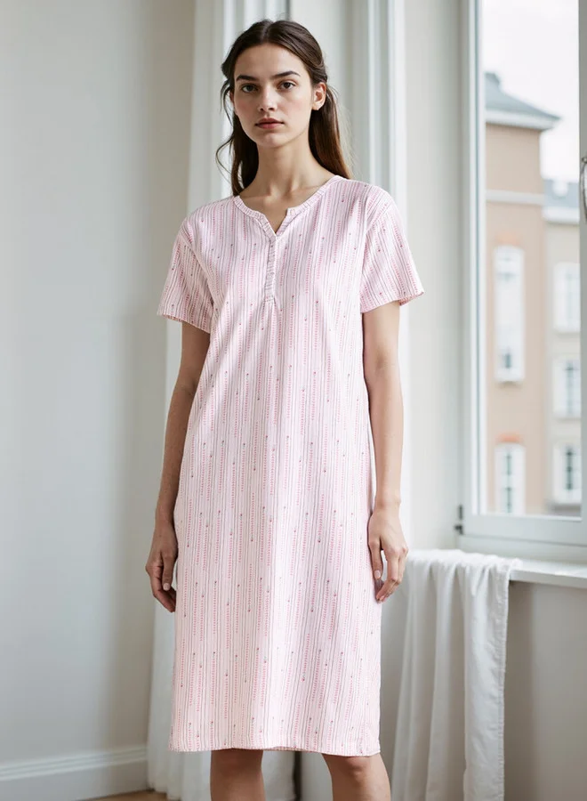 Splash FAV All-Over Printed Night Dress