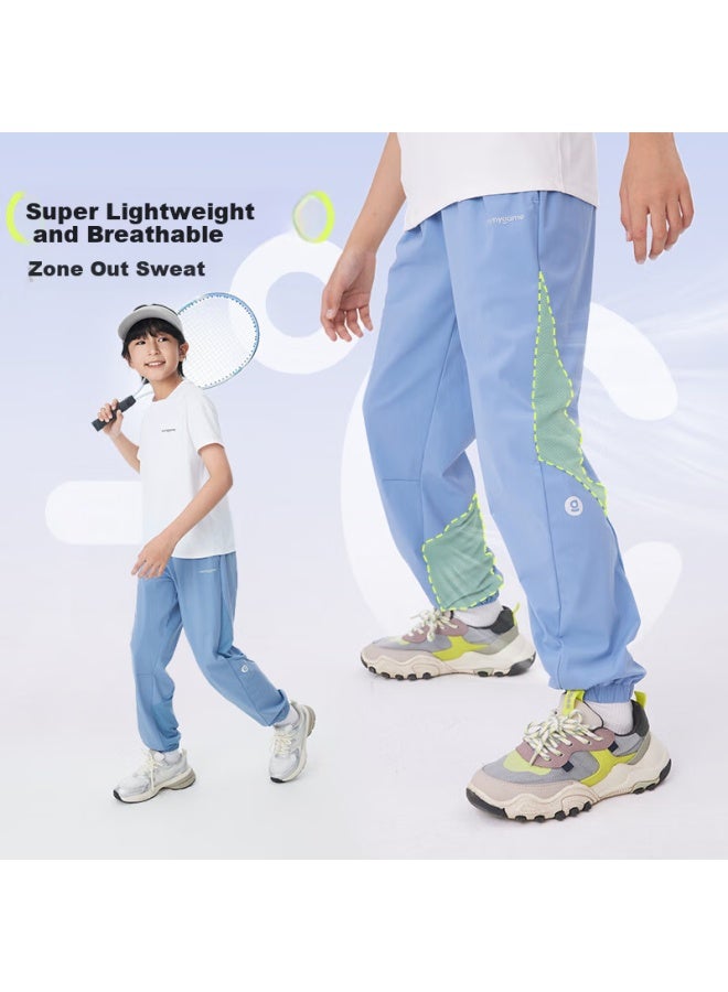 Onmygame "Light And Cool Breeze" Children'S Summer Mosquito-Proof Pants For Boys And Girls, Sports Sun Protection Long Pants, Dark Night Black, Size 150 - Image 1