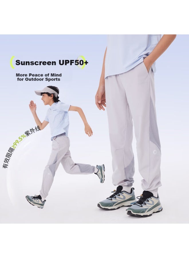 Onmygame "Light And Cool Breeze" Children'S Summer Mosquito-Proof Pants For Boys And Girls, Sports Sun Protection Long Pants, Dark Night Black, Size 150 - Image 2
