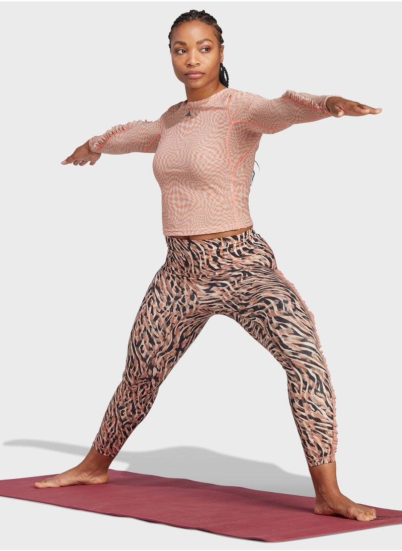 Adidas - Yoga Studio Aop T-Shirt - Image 1