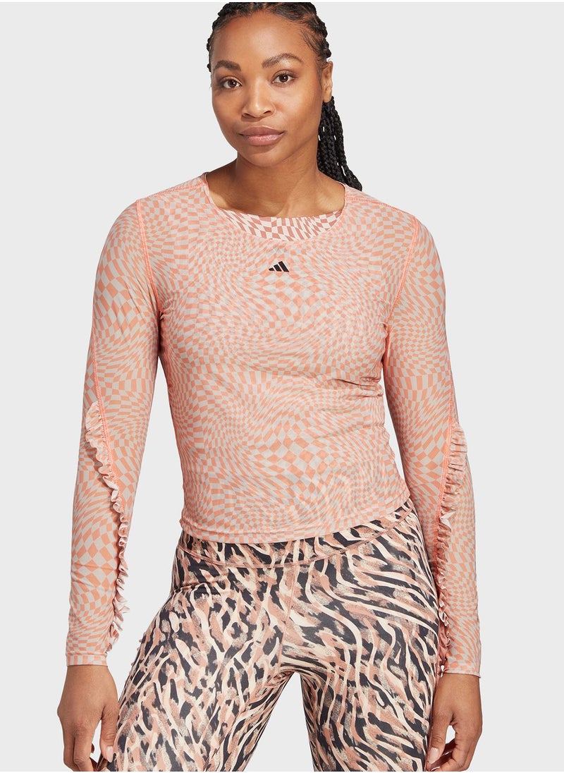 Adidas - Yoga Studio Aop T-Shirt - Image 1