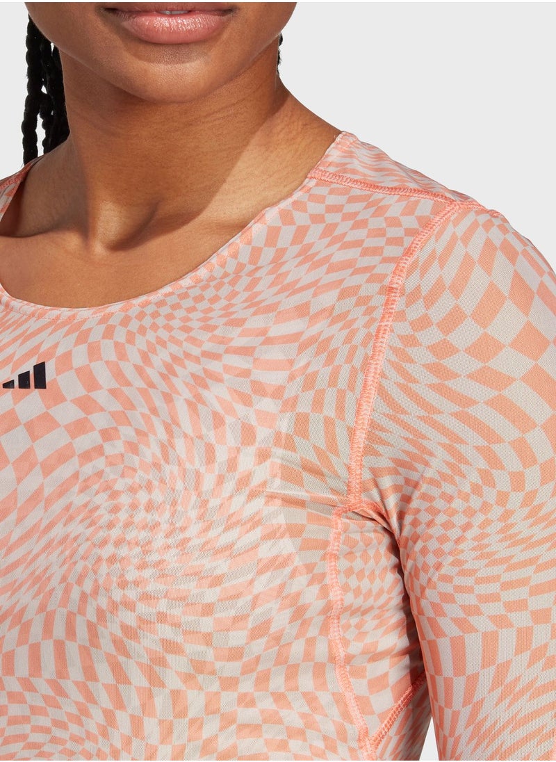 Adidas - Yoga Studio Aop T-Shirt - Image 1