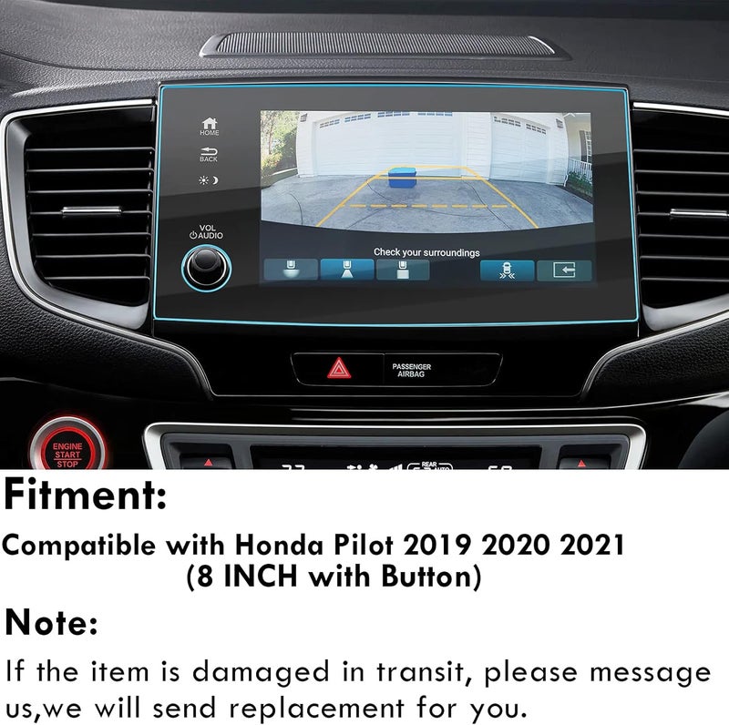 Moonlinks Compatible with 2019-2022 Honda Pilot Screen Protector 8 Inch,Tempered Glass Screen Protector Film for Passport 2020-2025,Screen Protective Foil Anti Scratch Fingerprint - Image 3