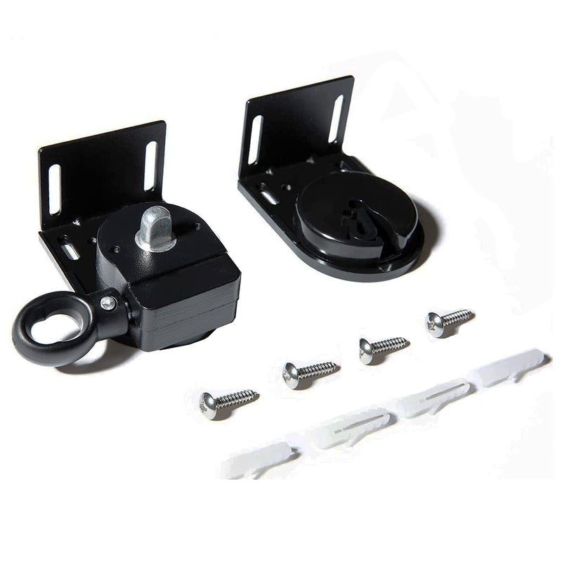 Lihopefe Cordless BracketUniversal Replacement Mounting Brackets of Exterior Sun Shades Roller up BlindsIndoorOutdoor Black