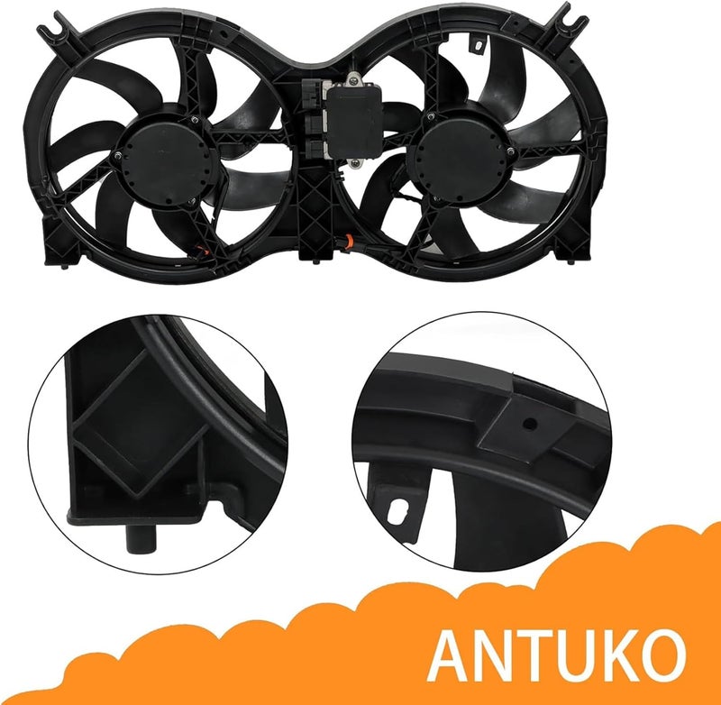 ANTUKO Radiator Condenser Cooling Fan Assembly for JX35, QX60, and Pathfinder - Image 4