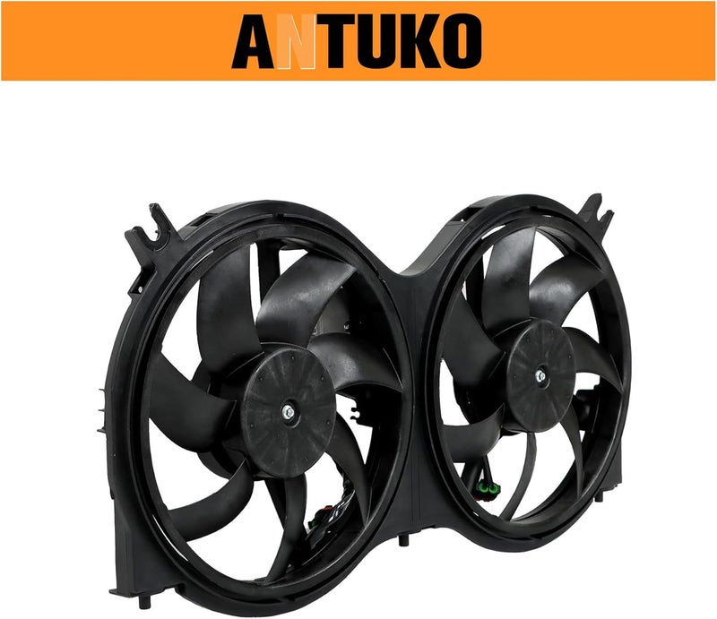 ANTUKO Radiator Condenser Cooling Fan Assembly for JX35, QX60, and Pathfinder - Image 2