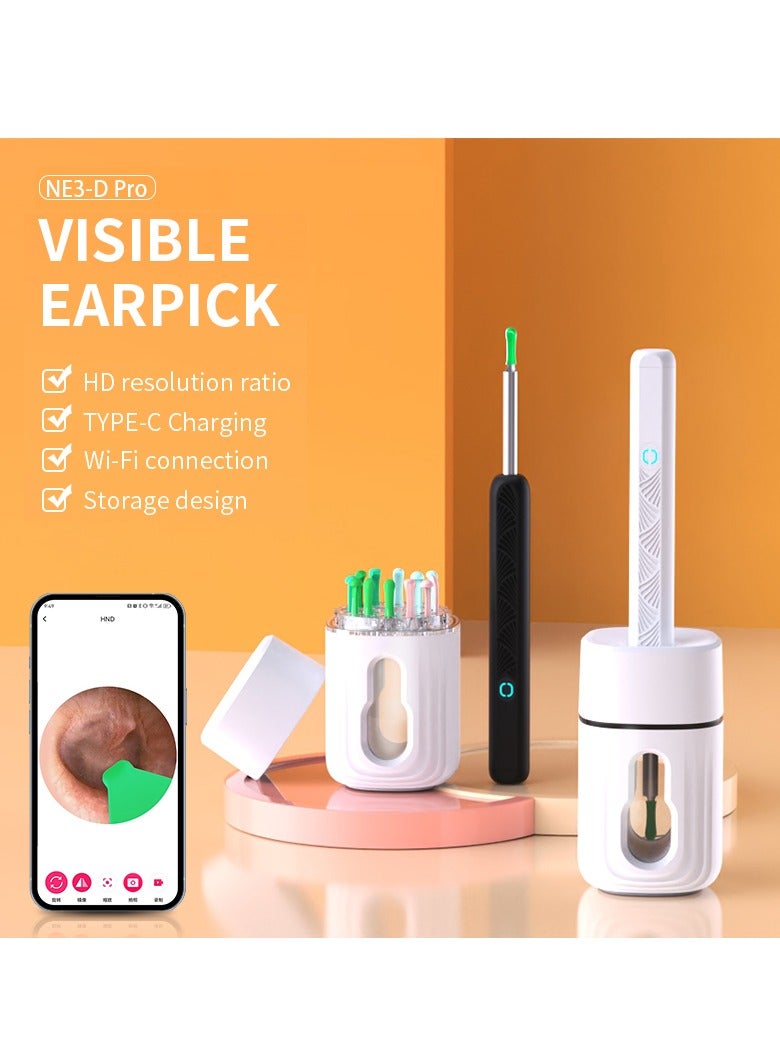 Generic Ear Wax Removal, Wi-Fi Visible Ear Cleaner Kit with 12 Ear Pickers + 8 in 1 tool group and Storage Case, Ear Wax Removal Tool with 1080 HD Camera and 6 Ear Scoops (black)  - Image 1
