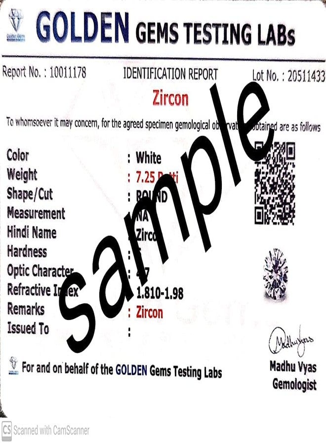 GEMS RIVER 15.00 Ratti Zircon Stone Lab Certified Jarkan Stone - Image 4